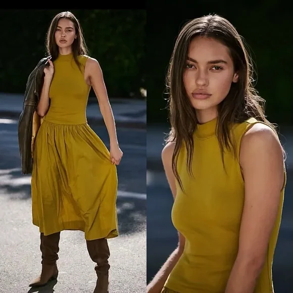 FREE PEOPLE FREE-EST Pepita Midi Dress NEW - Picture 2 of 2